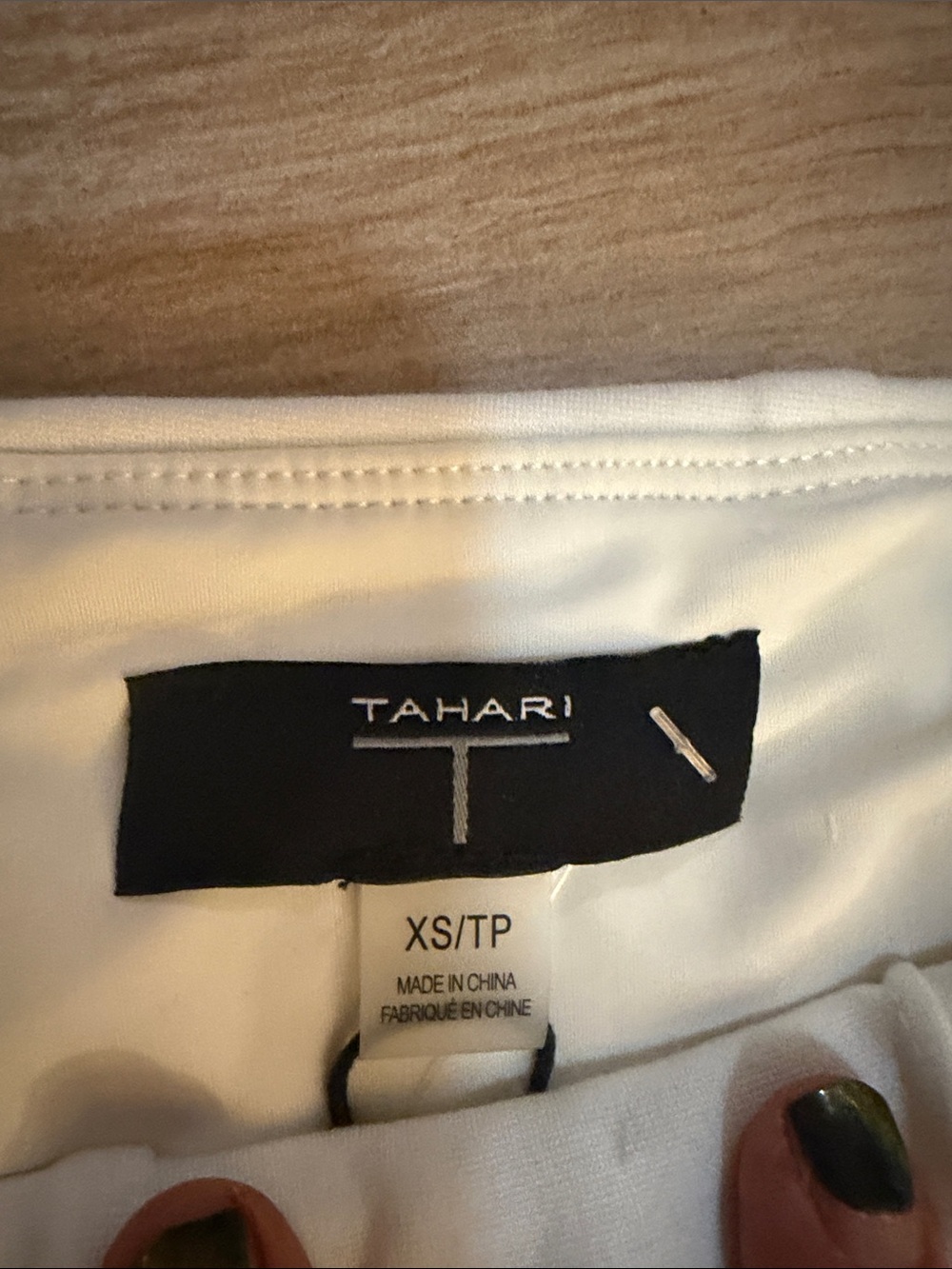 Tahari Off-White Boot-Cut Flare Pants stretch with built in tummy control! - Picture 7 of 12